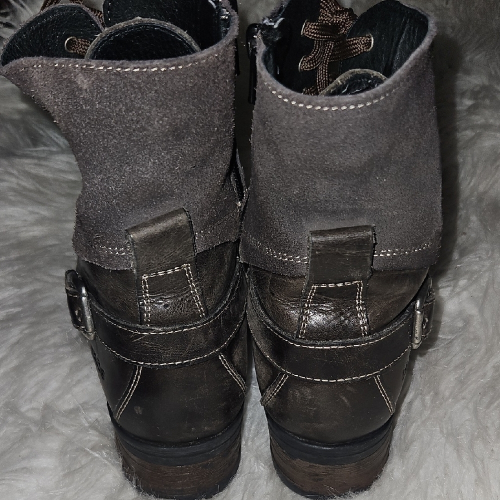 Taos CRAVE Women's Brown Lace-Up Buckle Combat Boots SZ39 - Picture 7 of 9